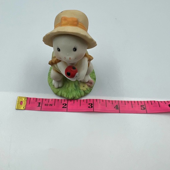 Vintage Ceramic Figurine Turtle W Lady Bug #8877 Collectable Decor Cottage - Picture 6 of 7